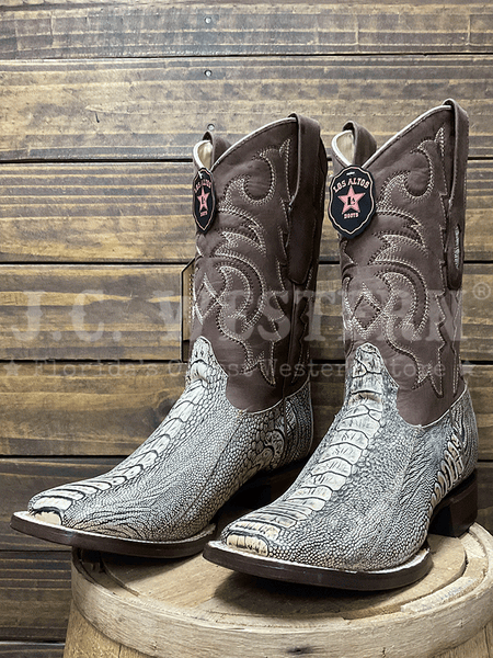 Los Altos 8220511 Mens OSTRICH LEG Boot Rustic Oryx side / front view. If you need any assistance with this item or the purchase of this item please call us at five six one seven four eight eight eight zero one Monday through Saturday 10:00a.m EST to 8:00 p.m EST