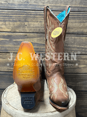 Corral Z5506 Ladies Cowhide Embroidery Shedron Flames Boot Tan sole and front view. If you need any assistance with this item or the purchase of this item please call us at five six one seven four eight eight eight zero one Monday through Saturday 10:00a.m EST to 8:00 p.m EST