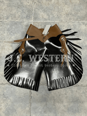 M&F 50562107 Kids Bigtime Rodeo Faux Fringed Chaps Black