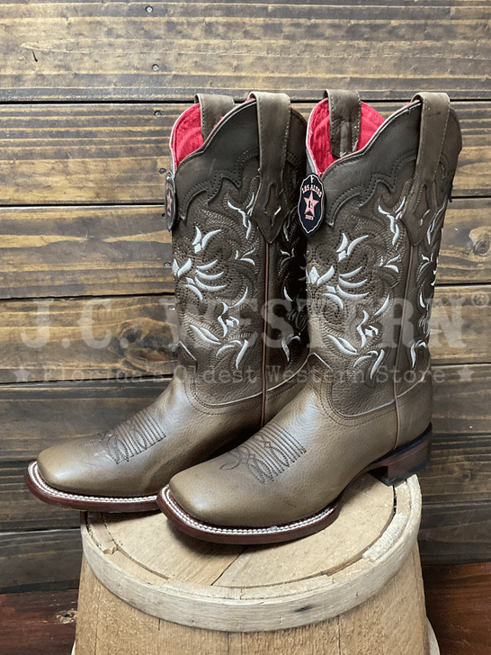 Los Altos 322I9951 Ladies RAGE Wide Square Toe Boot Honey front and side  view. If you need any assistance with this item or the purchase of this item please call us at five six one seven four eight eight eight zero one Monday through Saturday 10:00a.m EST to 8:00 p.m EST