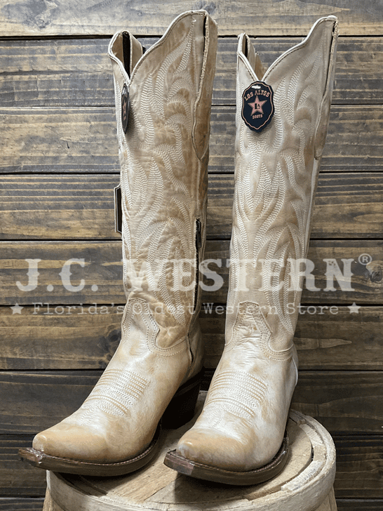Los Altos 3813651 Ladies VINTAGE Snip Toe Boot Honey front view of pair. If you need any assistance with this item or the purchase of this item please call us at five six one seven four eight eight eight zero one Monday through Saturday 10:00a.m EST to 8:00 p.m EST
