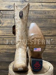 Los Altos 3813651 Ladies VINTAGE Snip Toe Boot Honey front and sole view. If you need any assistance with this item or the purchase of this item please call us at five six one seven four eight eight eight zero one Monday through Saturday 10:00a.m EST to 8:00 p.m EST