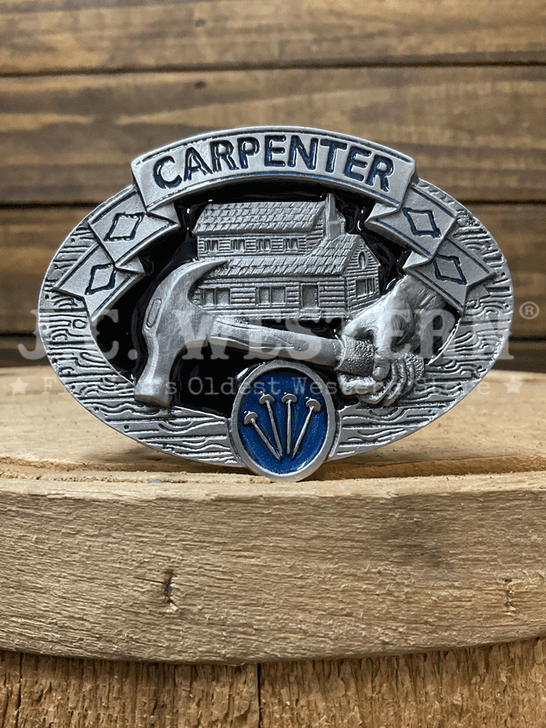 Colorado Silver Star 5-5988-E Carpenter Pewter Buckle Silver front view. If you need any assistance with this item or the purchase of this item please call us at five six one seven four eight eight eight zero one Monday through Saturday 10:00a.m EST to 8:00 p.m EST
