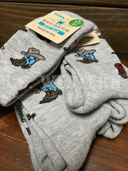 Boot Doctor 0421406 Kids Crew HATS BOOTS Socks Grey close up different sizes. If you need any assistance with this item or the purchase of this item please call us at five six one seven four eight eight eight zero one Monday through Saturday 10:00a.m EST to 8:00 p.m EST