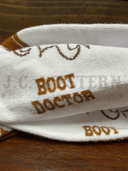 Boot Doctor 0422308 Ladies Over The Calf Boot Stitch Socks Tan And White close up. If you need any assistance with this item or the purchase of this item please call us at five six one seven four eight eight eight zero one Monday through Saturday 10:00a.m EST to 8:00 p.m EST