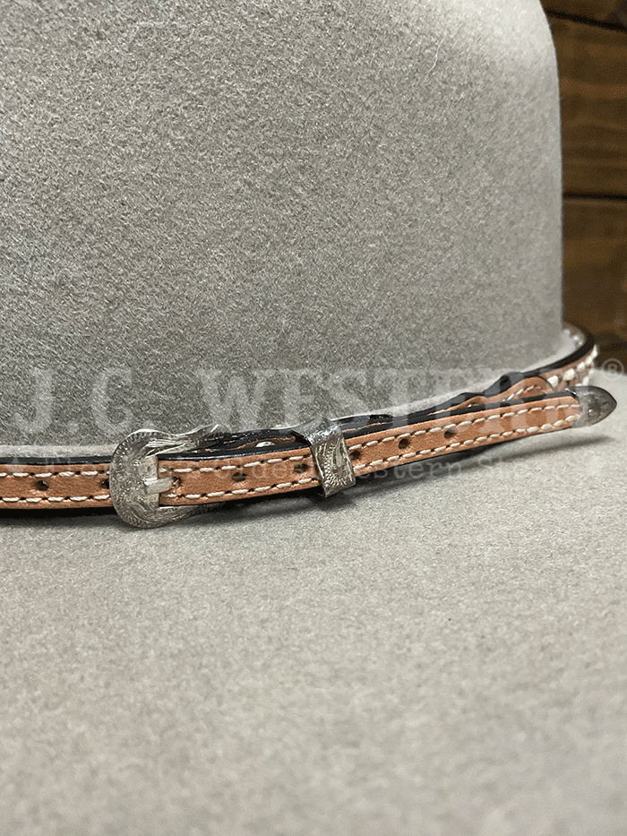 M&F 0201548 Tapered Laced Hat Band Natural front view. If you need any assistance with this item or the purchase of this item please call us at five six one seven four eight eight eight zero one Monday through Saturday 10:00a.m EST to 8:00 p.m EST