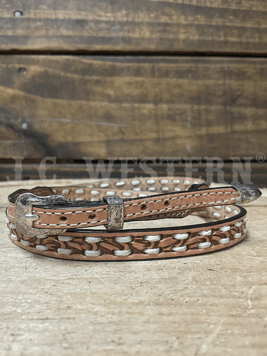 M&F 0201548 Tapered Laced Hat Band Natural front view. If you need any assistance with this item or the purchase of this item please call us at five six one seven four eight eight eight zero one Monday through Saturday 10:00a.m EST to 8:00 p.m EST