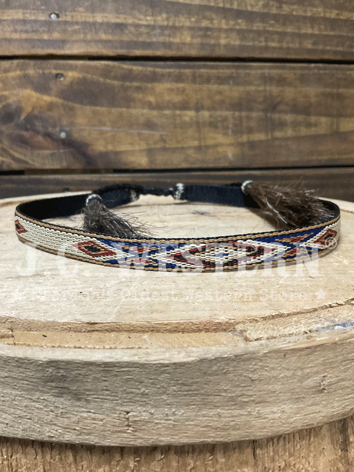 Twister 0202097 Ribbon Horse Hair Tassel Hat Band Multicolor And Natural front view. If you need any assistance with this item or the purchase of this item please call us at five six one seven four eight eight eight zero one Monday through Saturday 10:00a.m EST to 8:00 p.m EST