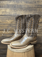 Circle G L6312 Mens Embroidery Wide Square Toe Boot Brown side view. If you need any assistance with this item or the purchase of this item please call us at five six one seven four eight eight eight zero one Monday through Saturday 10:00a.m EST to 8:00 p.m EST