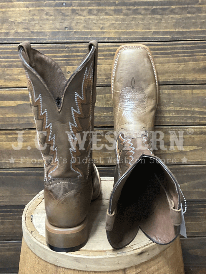 Circle G L6312 Mens Embroidery Wide Square Toe Boot Brown side view. If you need any assistance with this item or the purchase of this item please call us at five six one seven four eight eight eight zero one Monday through Saturday 10:00a.m EST to 8:00 p.m EST