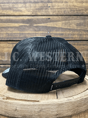 Ariat A300093801 Snapback Bull Print Cap Black back view. If you need any assistance with this item or the purchase of this item please call us at five six one seven four eight eight eight zero one Monday through Saturday 10:00a.m EST to 8:00 p.m EST