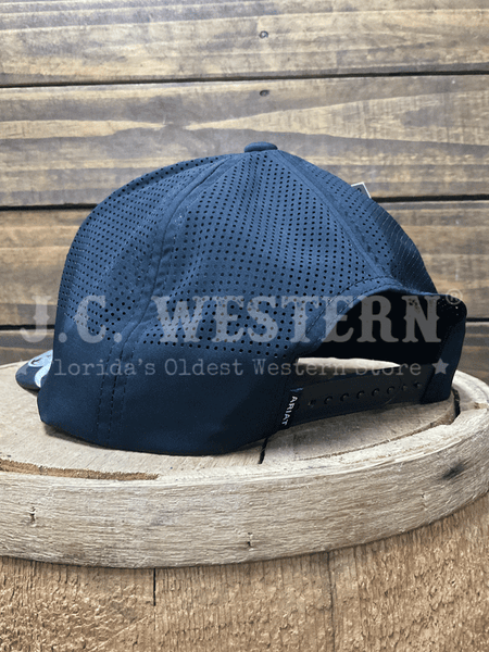 Ariat A300095301 Snapback Upside Down Cap Black back / side view. If you need any assistance with this item or the purchase of this item please call us at five six one seven four eight eight eight zero one Monday through Saturday 10:00a.m EST to 8:00 p.m EST