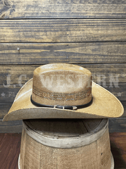 Bullhide WHISKEY RIVER 2324 20X Bangora Straw Hat Tan side view. If you need any assistance with this item or the purchase of this item please call us at five six one seven four eight eight eight zero one Monday through Saturday 10:00a.m EST to 8:00 p.m EST