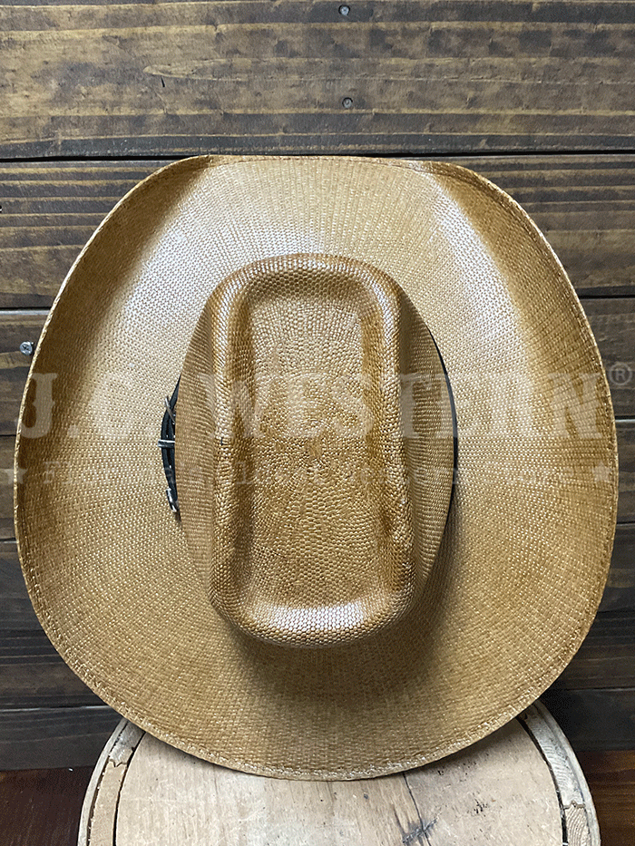 Bullhide WHISKEY RIVER 2324 20X Bangora Straw Hat Tan side / front view. If you need any assistance with this item or the purchase of this item please call us at five six one seven four eight eight eight zero one Monday through Saturday 10:00a.m EST to 8:00 p.m EST