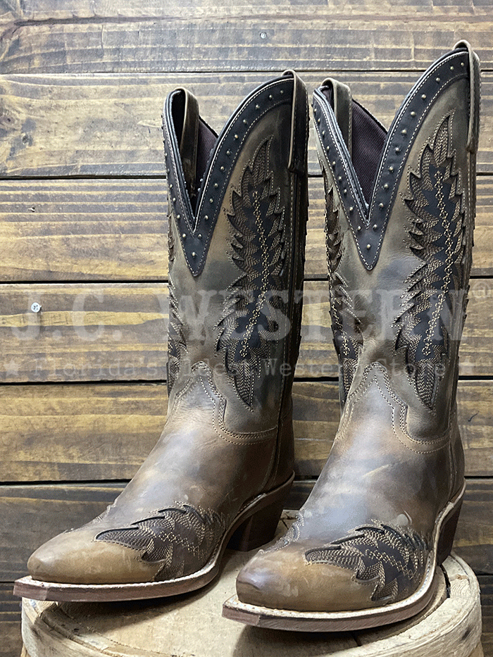 Laredo 20057 Womens COYOTE CREEK Leather Boot Tan front / side view. If you need any assistance with this item or the purchase of this item please call us at five six one seven four eight eight eight zero one Monday through Saturday 10:00a.m EST to 8:00 p.m EST