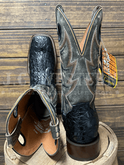 Dan Post DP5240 Mens MARSH Caiman Square Toe Boot Black toe and back view. If you need any assistance with this item or the purchase of this item please call us at five six one seven four eight eight eight zero one Monday through Saturday 10:00a.m EST to 8:00 p.m EST