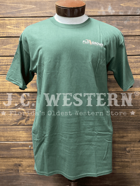 FloGrown FGM-1977 Mens Deer Sportsman Tee Olive front view. If you need any assistance with this item or the purchase of this item please call us at five six one seven four eight eight eight zero one Monday through Saturday 10:00a.m EST to 8:00 p.m EST