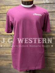 FloGrown FGM1-1065 Mens Born In The Wild Tee Burgundy front view. If you need any assistance with this item or the purchase of this item please call us at five six one seven four eight eight eight zero one Monday through Saturday 10:00a.m EST to 8:00 p.m EST