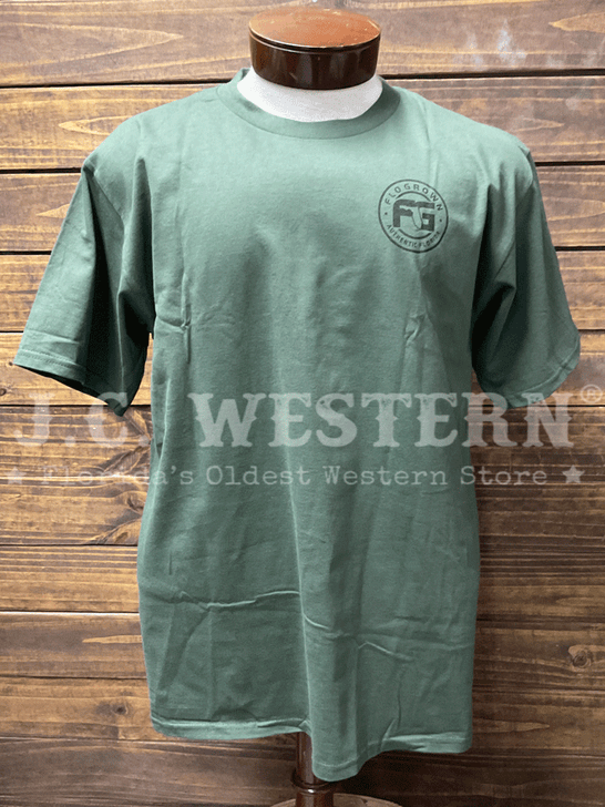 FloGrown FGM1-1067 Mens Florida Outdoor Camo Tee Olive front view. If you need any assistance with this item or the purchase of this item please call us at five six one seven four eight eight eight zero one Monday through Saturday 10:00a.m EST to 8:00 p.m EST
