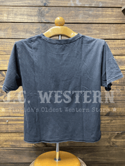 Zutter K4084-2659-BLK Womens Distressed Seamless Faux Crop Tee Black back view. If you need any assistance with this item or the purchase of this item please call us at five six one seven four eight eight eight zero one Monday through Saturday 10:00a.m EST to 8:00 p.m EST