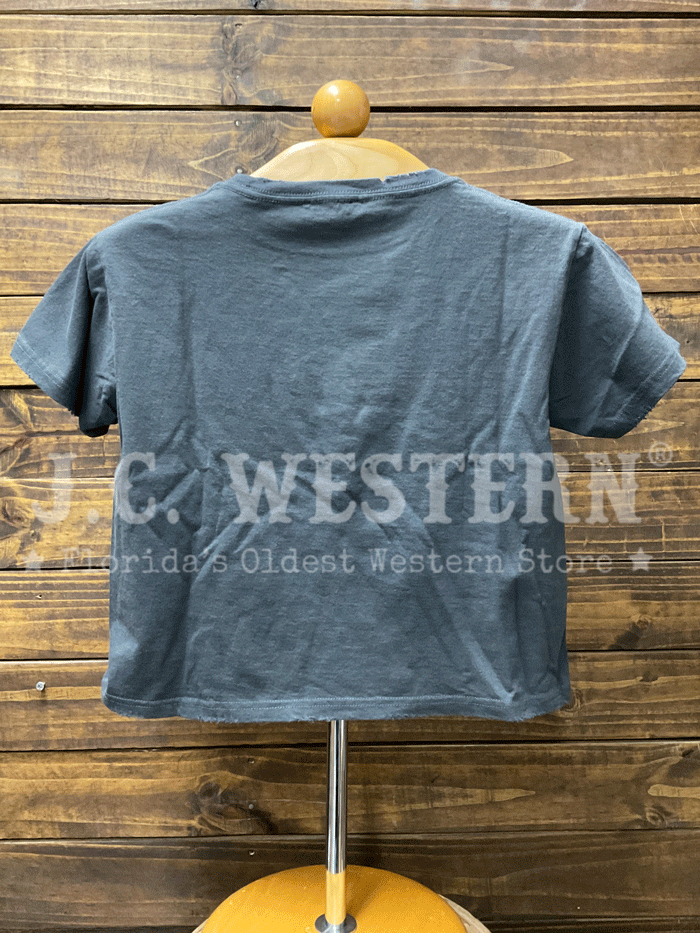 Zutter K9377-2759-BLK Womens Howdy Longhorn Western Tee Black front view. If you need any assistance with this item or the purchase of this item please call us at five six one seven four eight eight eight zero one Monday through Saturday 10:00a.m EST to 8:00 p.m EST