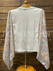 Zutter K3569-9556-BN Womens Cowboy Motif Kaftan Long Sleeve Tee Boneback view. If you need any assistance with this item or the purchase of this item please call us at five six one seven four eight eight eight zero one Monday through Saturday 10:00a.m EST to 8:00 p.m EST