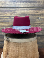 Twister T7810004 Ladies Pinch Front Hat Red back view. If you need any assistance with this item or the purchase of this item please call us at five six one seven four eight eight eight zero one Monday through Saturday 10:00a.m EST to 8:00 p.m EST