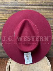 Twister T7810004 Ladies Pinch Front Hat Red crown view. If you need any assistance with this item or the purchase of this item please call us at five six one seven four eight eight eight zero one Monday through Saturday 10:00a.m EST to 8:00 p.m EST