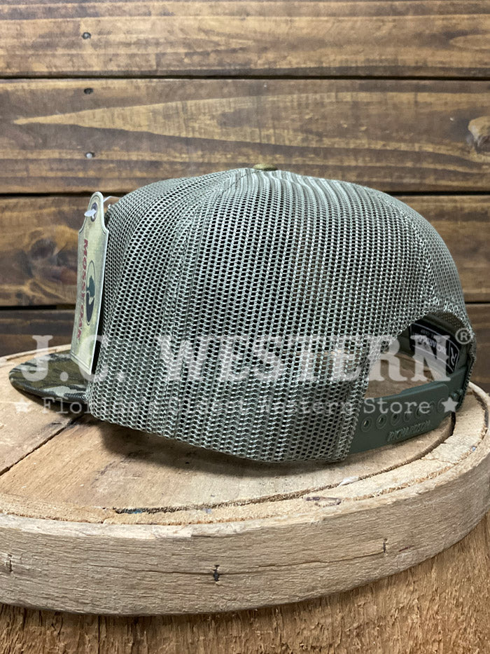 Shoot & Reel SR8-MOBL Air Boat Patch Flat Bill Cap Mossy Oak Bottomland Loden side / front view. If you need any assistance with this item or the purchase of this item please call us at five six one seven four eight eight eight zero one Monday through Saturday 10:00a.m EST to 8:00 p.m EST