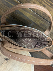Wrangler WG169-2022BR Womens Genuine Hair On Cowhide Tote/Crossbody Bag Brown inside view. If you need any assistance with this item or the purchase of this item please call us at five six one seven four eight eight eight zero one Monday through Saturday 10:00a.m EST to 8:00 p.m EST