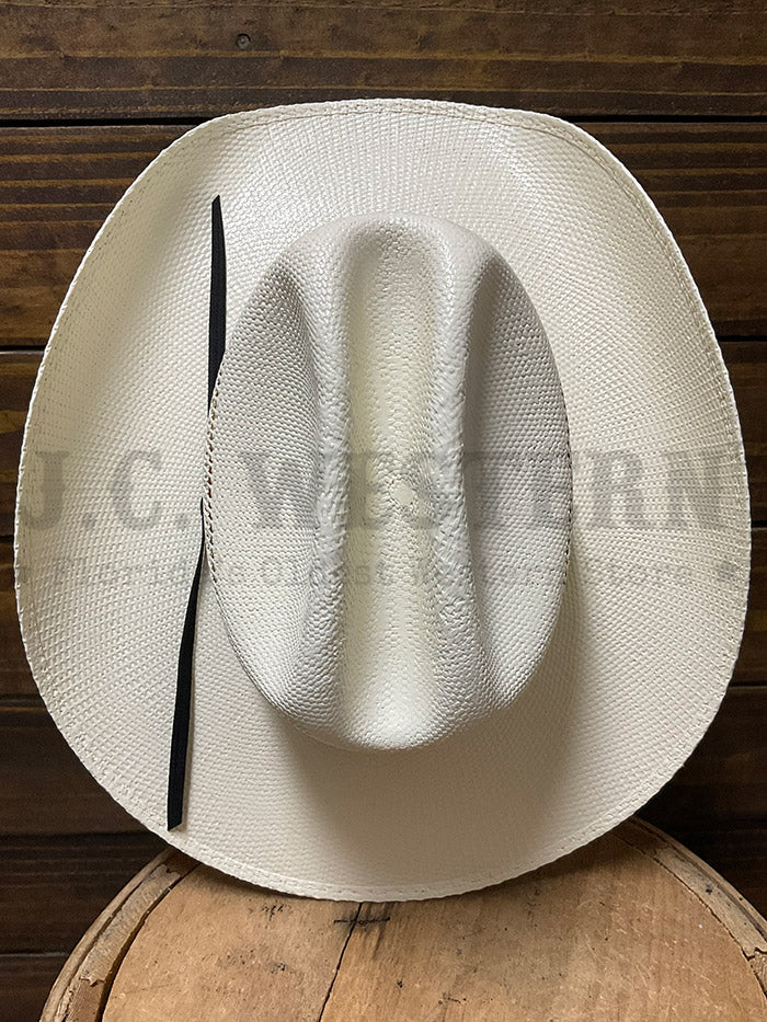 Resistol RSDNJR-B33481AL Youth DENISON JR Cowboy Straw Hat Natural side / front view. If you need any assistance with this item or the purchase of this item please call us at five six one seven four eight eight eight zero one Monday through Saturday 10:00a.m EST to 8:00 p.m EST