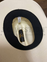 Resistol RSDNJR-B33481AL Youth DENISON JR Cowboy Straw Hat Naturalin side view. If you need any assistance with this item or the purchase of this item please call us at five six one seven four eight eight eight zero one Monday through Saturday 10:00a.m EST to 8:00 p.m EST