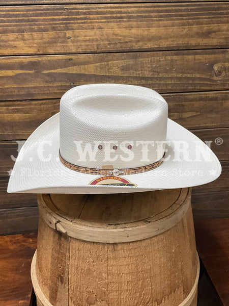 Stetson SSAZTC-304281 Aztec 10X Straw Hat Natural side view. If you need any assistance with this item or the purchase of this item please call us at five six one seven four eight eight eight zero one Monday through Saturday 10:00a.m EST to 8:00 p.m EST
