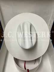 Resistol RFTR76-724272 THE RESISTOL 1776 250th Anniversary Of The United States Of America No 050/250 Hat White view from above. If you need any assistance with this item or the purchase of this item please call us at five six one seven four eight eight eight zero one Monday through Saturday 10:00a.m EST to 8:00 p.m EST