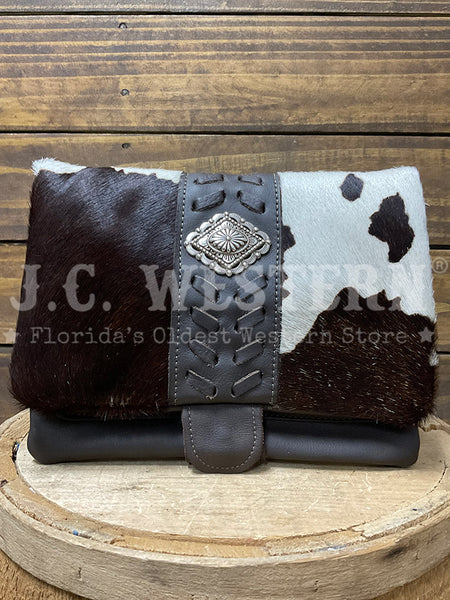 American West 7750178 Ladies Large Grab N Go Fold Over Crossbody Bag Pony Hair On front view. If you need any assistance with this item or the purchase of this item please call us at five six one seven four eight eight eight zero one Monday through Saturday 10:00a.m EST to 8:00 p.m EST
