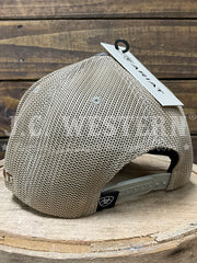 Ariat A300012102 Flag Embroidered Mesh Snap Back Cap Oilskin Brown back view. If you need any assistance with this item or the purchase of this item please call us at five six one seven four eight eight eight zero one Monday through Saturday 10:00a.m EST to 8:00 p.m EST