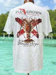 FloGrown FGM1-1038 Mens Lobster Season Tee White back view.If you need any assistance with this item or the purchase of this item please call us at five six one seven four eight eight eight zero one Monday through Saturday 10:00a.m EST to 8:00 p.m EST