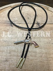 Fashionwest 1295 Revolver Western Bolo Tie Gold Silver Copper alternative view. If you need any assistance with this item or the purchase of this item please call us at five six one seven four eight eight eight zero one Monday through Saturday 10:00a.m EST to 8:00 p.m EST