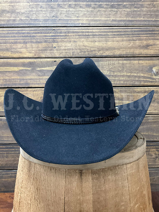 Stetson SFMCKN-724207 MCKINLEY 10X Premier Felt Western Hat Black front view. If you need any assistance with this item or the purchase of this item please call us at five six one seven four eight eight eight zero one Monday through Saturday 10:00a.m EST to 8:00 p.m EST
