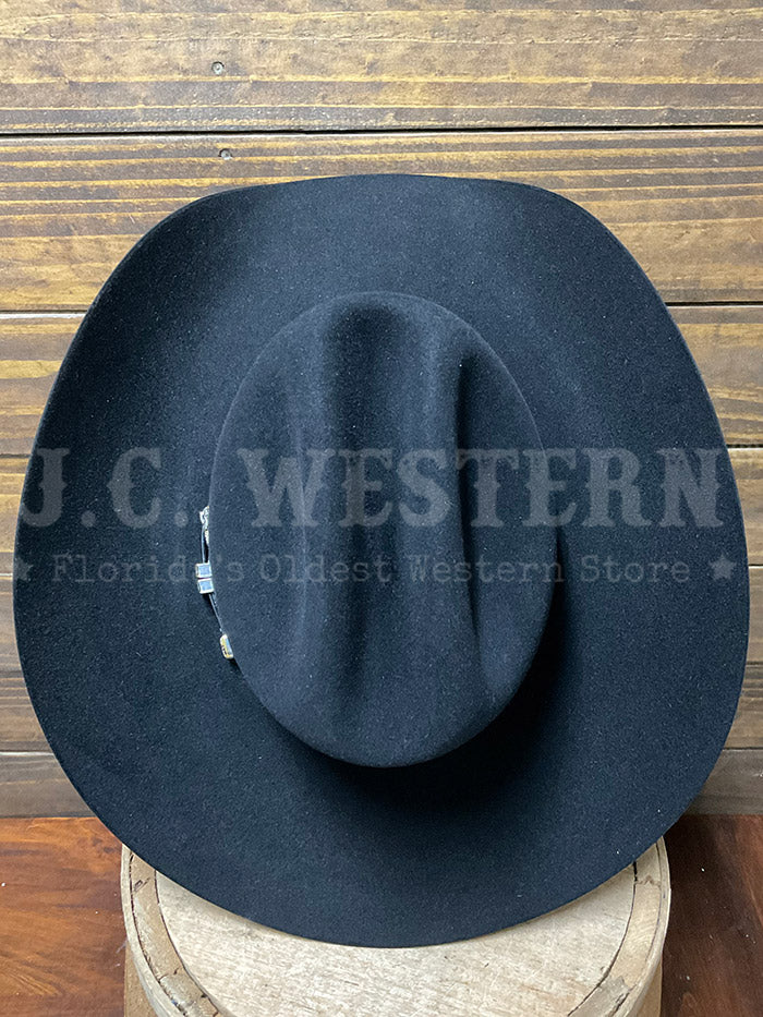 Stetson SFMCKN-724207 MCKINLEY 10X Premier Felt Western Hat Black side / front view. If you need any assistance with this item or the purchase of this item please call us at five six one seven four eight eight eight zero one Monday through Saturday 10:00a.m EST to 8:00 p.m EST