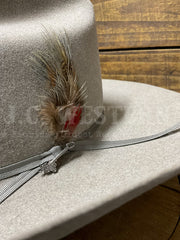 Stetson SFFLCN-344220 FALCON 6X Western Felt Hat Stone close up. If you need any assistance with this item or the purchase of this item please call us at five six one seven four eight eight eight zero one Monday through Saturday 10:00a.m EST to 8:00 p.m EST