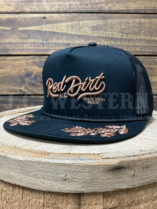 Red Dirt RDHC-630 High Road Trucker Cap Black front view. If you need any assistance with this item or the purchase of this item please call us at five six one seven four eight eight eight zero one Monday through Saturday 10:00a.m EST to 8:00 p.m EST