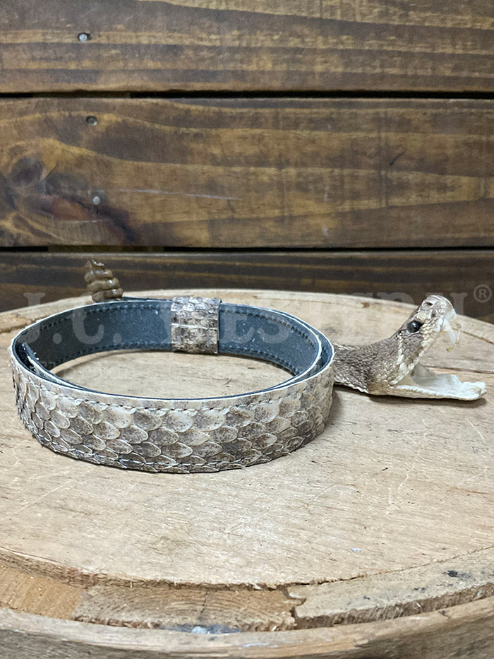 Skin Shop 160Rattle Genuine Rattlesnake Head Hatband Natural front view. If you need any assistance with this item or the purchase of this item please call us at five six one seven four eight eight eight zero one Monday through Saturday 10:00a.m EST to 8:00 p.m EST