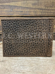 Ariat A3547602 Mens Bifold Shield Logo Wallet Brown back view. If you need any assistance with this item or the purchase of this item please call us at five six one seven four eight eight eight zero one Monday through Saturday 10:00a.m EST to 8:00 p.m EST