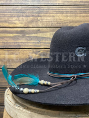 Charlie 1 Horse CWARHD-524008 ARROWHEAD Lainey Wilson Felt Hat Dark Brown close up. If you need any assistance with this item or the purchase of this item please call us at five six one seven four eight eight eight zero one Monday through Saturday 10:00a.m EST to 8:00 p.m EST