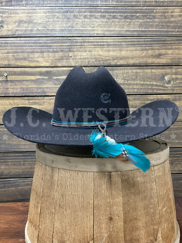 Charlie 1 Horse CWARHD-524008 ARROWHEAD Lainey Wilson Felt Hat Dark Brown side / front view. If you need any assistance with this item or the purchase of this item please call us at five six one seven four eight eight eight zero one Monday through Saturday 10:00a.m EST to 8:00 p.m EST