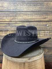 Stetson SWSQRE-794222 SQUARE Stallion Collection Wool Hat Dark Brown side / front view. If you need any assistance with this item or the purchase of this item please call us at five six one seven four eight eight eight zero one Monday through Saturday 10:00a.m EST to 8:00 p.m EST