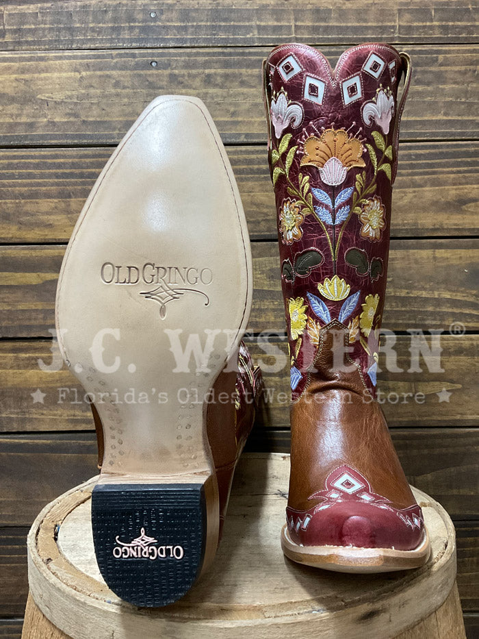 Double D Ranch DDL4269 Womens CAMELLIA Leather Boot Nut Pink side / front view. If you need any assistance with this item or the purchase of this item please call us at five six one seven four eight eight eight zero one Monday through Saturday 10:00a.m EST to 8:00 p.m EST
