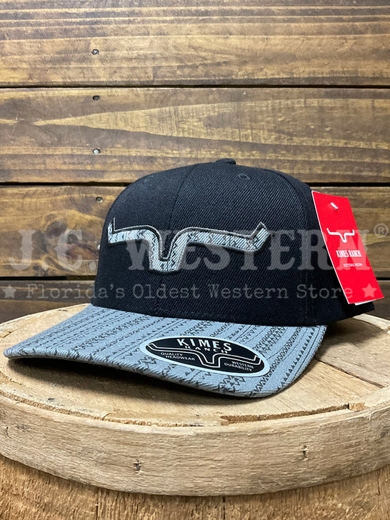 Kimes Ranch DALGO-BG Snapback Hat Black Grey front view. If you need any assistance with this item or the purchase of this item please call us at five six one seven four eight eight eight zero one Monday through Saturday 10:00a.m EST to 8:00 p.m EST