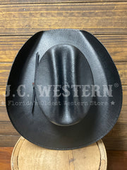 Justin JUS12656 20X Straw Cowboy Hat Black view from above. If you need any assistance with this item or the purchase of this item please call us at five six one seven four eight eight eight zero one Monday through Saturday 10:00a.m EST to 8:00 p.m EST